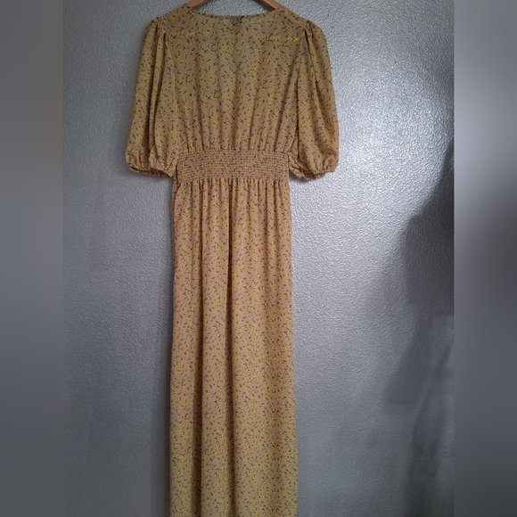 Floral Semi Sheer Summer Maxi Dress Size S - Picture 11 of 16
